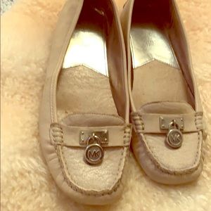 Cream MICHAEL Michael Kors leather flats